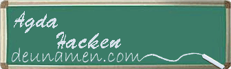 Agda Hacken Visitenkarte